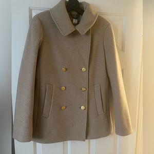 J. Crew Tan Pea Coat